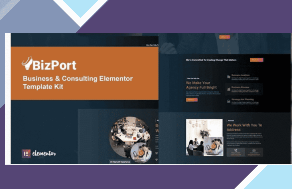 Bizport – Business and Consulting Elementor Template Kit
