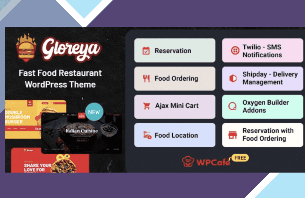 Gloreya – Fast Food WordPress Theme