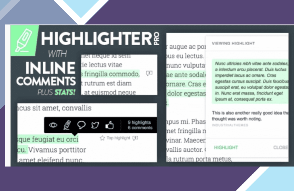 Highlighter Pro – A Medium.com-Inspired Text Highlighting and Inline Commenting Tool for WordPress