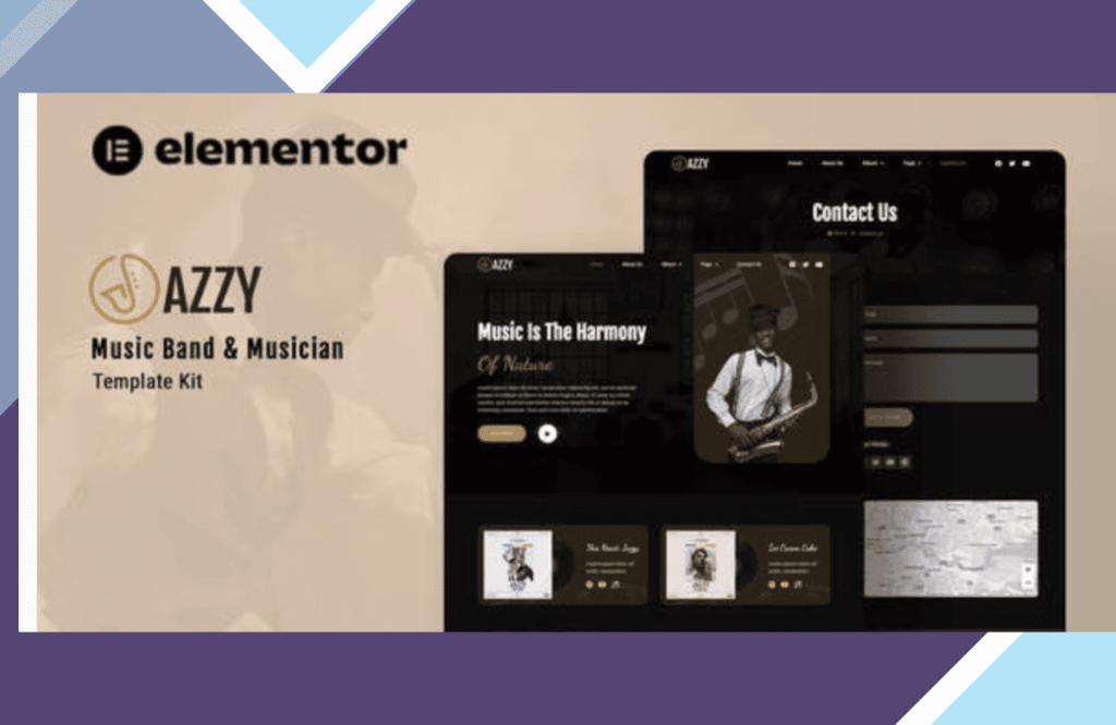 Jazzy – Music Band and Musician Elementor Template Kit