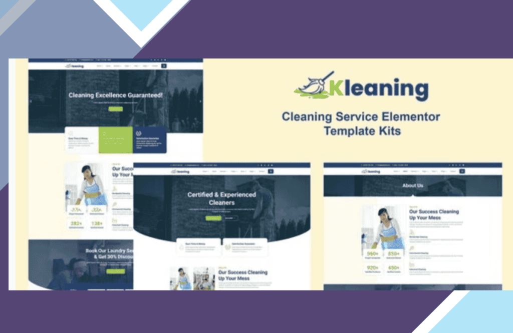 Kleaning – Cleaning Service Elementor Template Kits