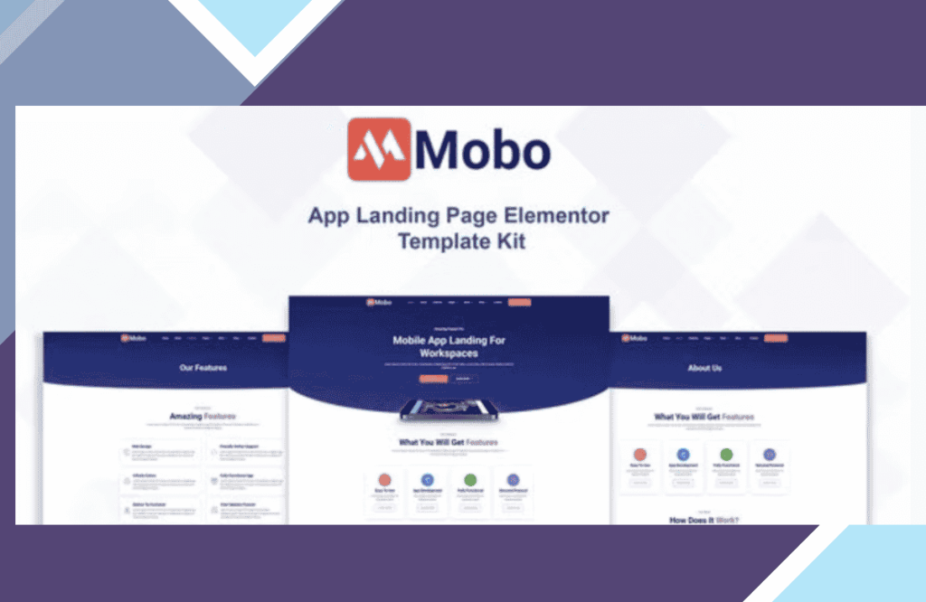 Mobo – App Landing Page Elementor Template Kit