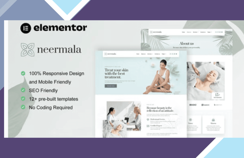 Neermala – Beauty Clinic and Dermatology Elementor Template Kit