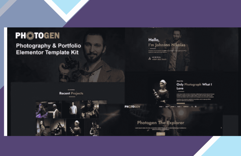 Photogen – Photography and Portfolio Elementor Template Kit