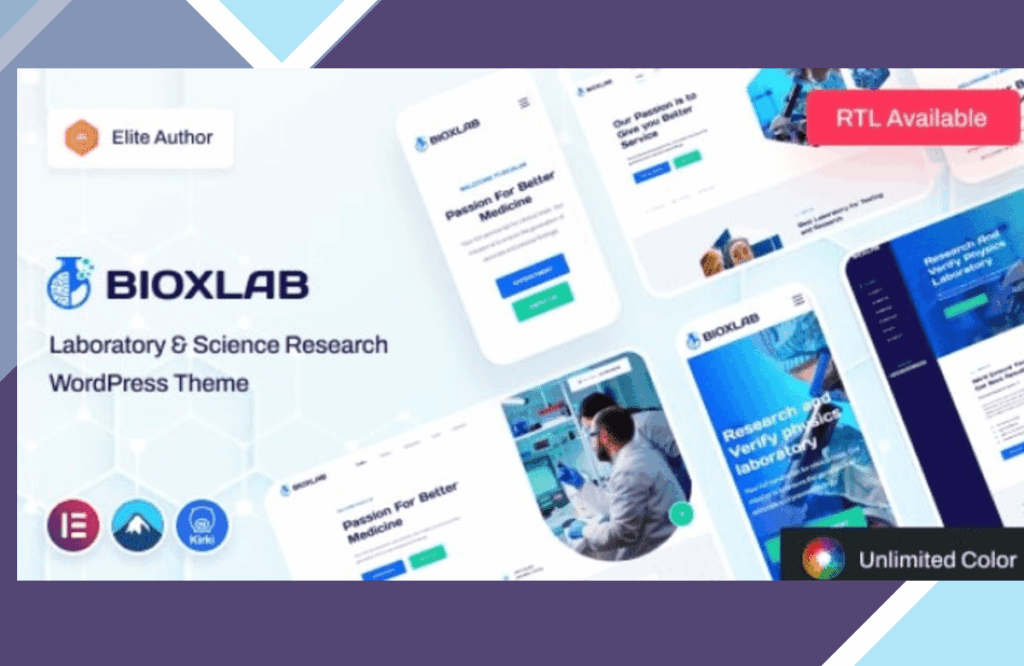 Bioxlab – Laboratory and Science Research WordPress Theme