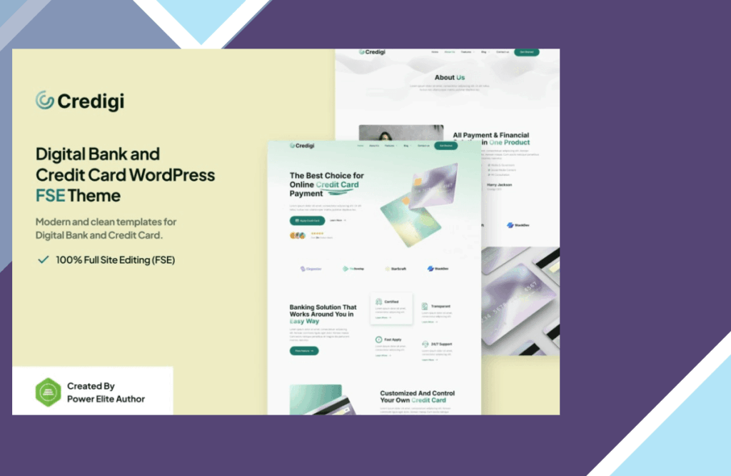 Credigi – Digital Bank and Credit Card WP Theme