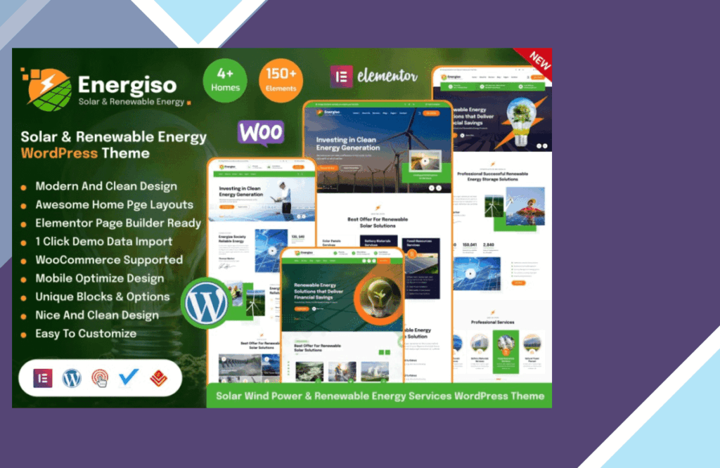 Energiso – Solar and Energy WordPress Theme