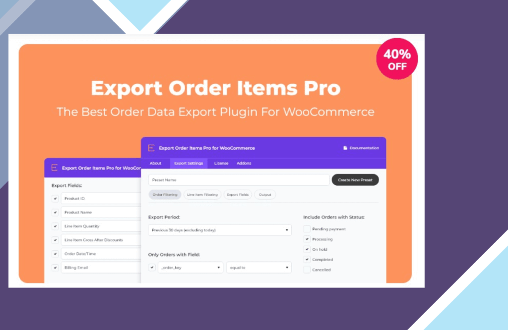 Export Order Items Pro
