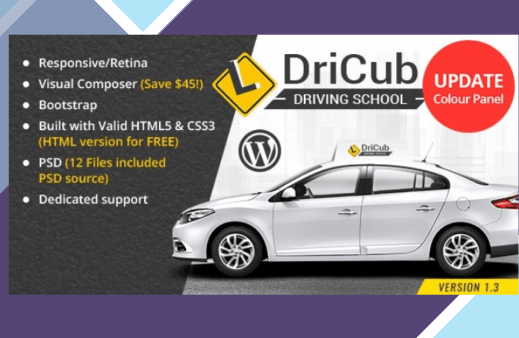 DriCub – Driving School WordPress Theme